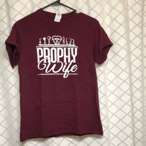 Prophy Wife maroon t-shirt